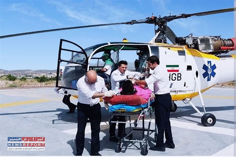 اورژانس هوایی لامرد ناجی مادر باردار۳۷ ساله