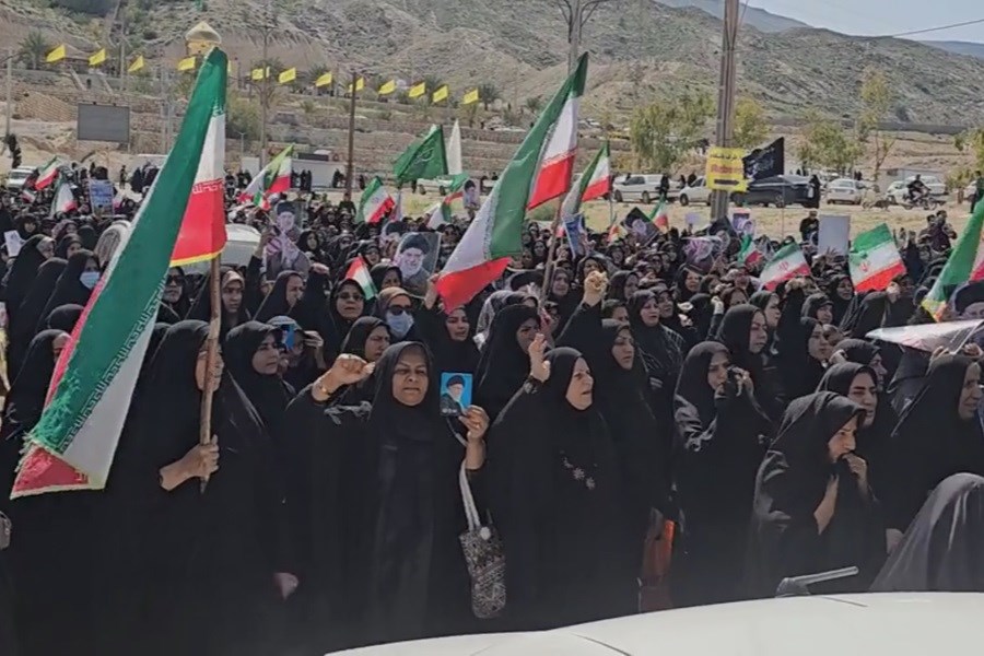 راهپیمایی باشکوه لامردی ها در محکومیت جنایات آمریکا و اسرائیل